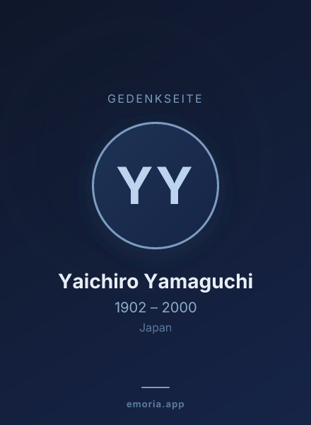 Gedenkportrait von Yaichiro Yamaguchi
