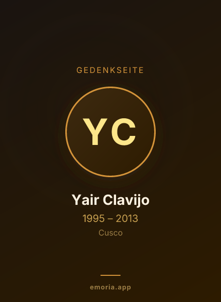 Gedenkportrait von Yair Clavijo