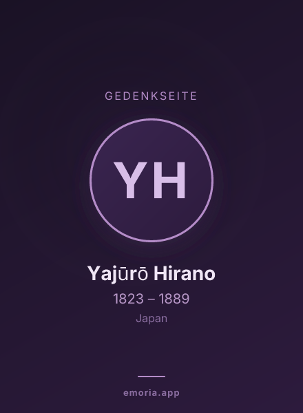 Gedenkportrait von Yajūrō Hirano