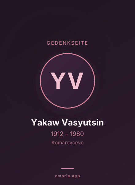 Gedenkportrait von Yakaw Vasyutsin