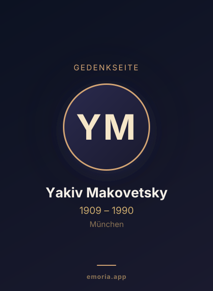 Gedenkportrait von Yakiv Makovetsky