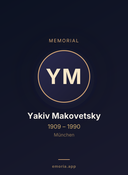 Memorial portrait of Yakiv Makovetsky