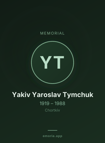 Memorial portrait of Yakiv Yaroslav Tymchuk
