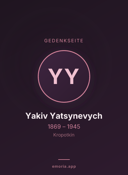Gedenkportrait von Yakiv Yatsynevych