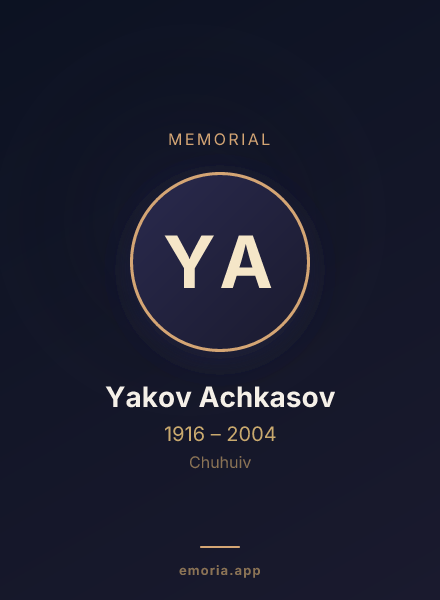Memorial portrait of Yakov Achkasov