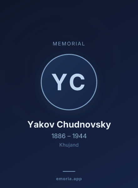 Memorial portrait of Yakov Chudnovsky