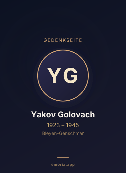 Gedenkportrait von Yakov Golovach