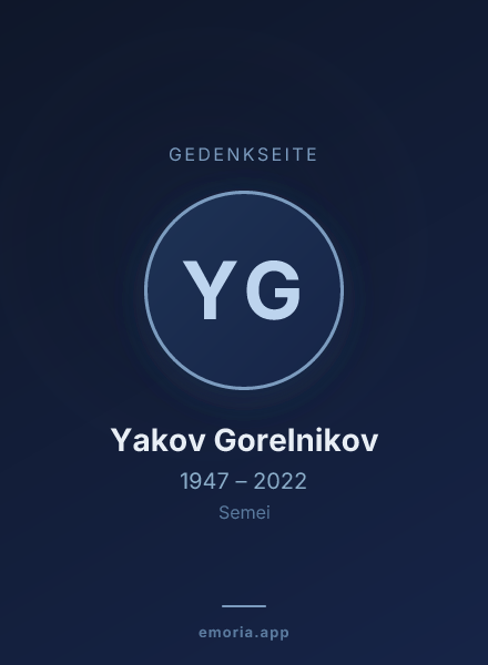 Gedenkportrait von Yakov Gorelnikov