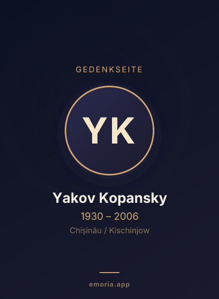 Gedenkportrait von Yakov Kopansky