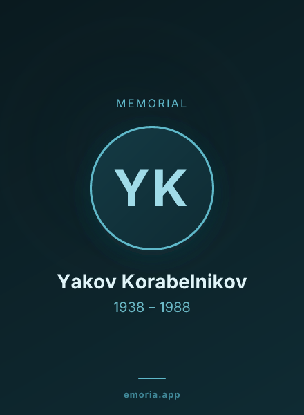 Memorial portrait of Yakov Korabelnikov