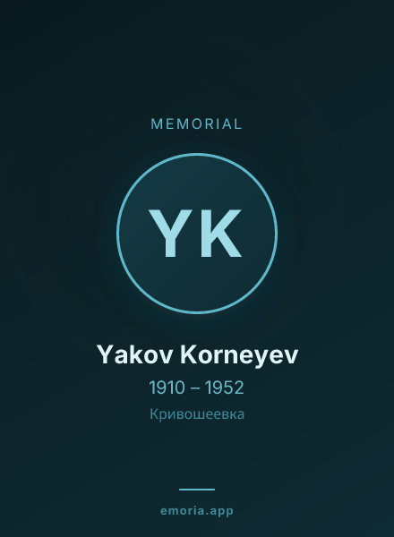 Memorial portrait of Yakov Korneyev