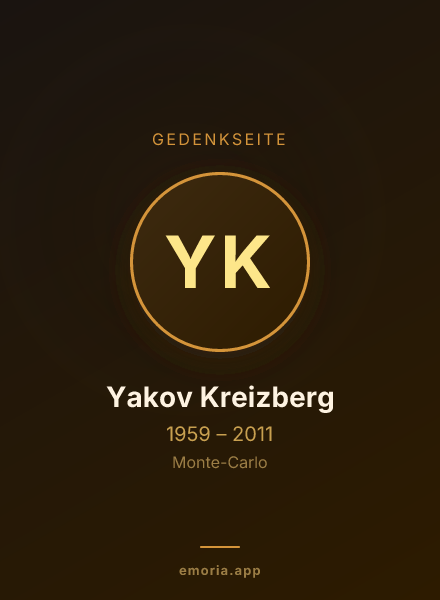 Gedenkportrait von Yakov Kreizberg