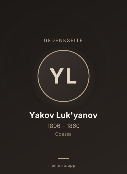 Gedenkportrait von Yakov Luk'yanov