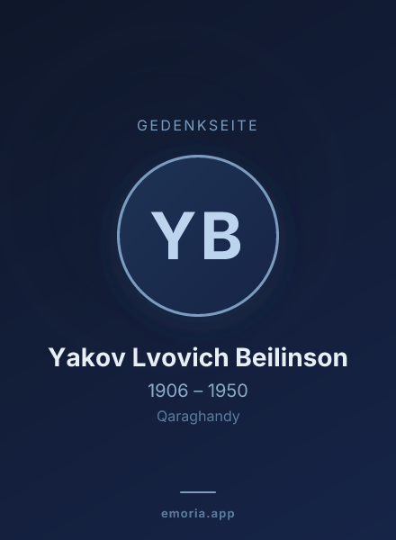 Gedenkportrait von Yakov Lvovich Beilinson