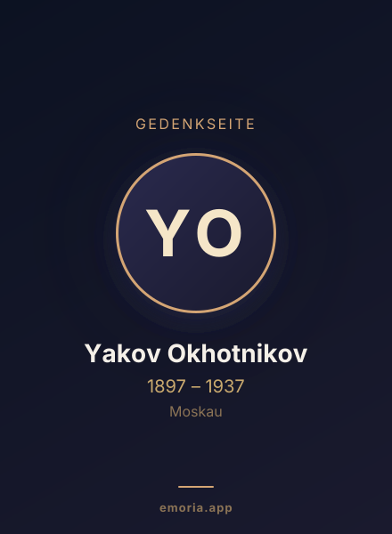 Gedenkportrait von Yakov Okhotnikov