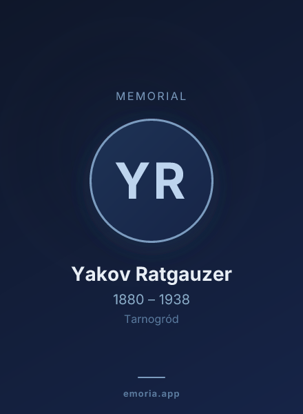 Memorial portrait of Yakov Ratgauzer