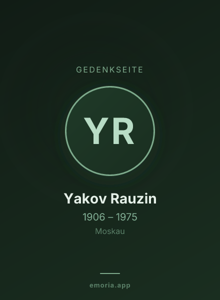 Gedenkportrait von Yakov Rauzin