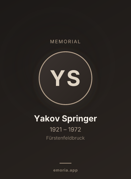 Memorial portrait of Yakov Springer