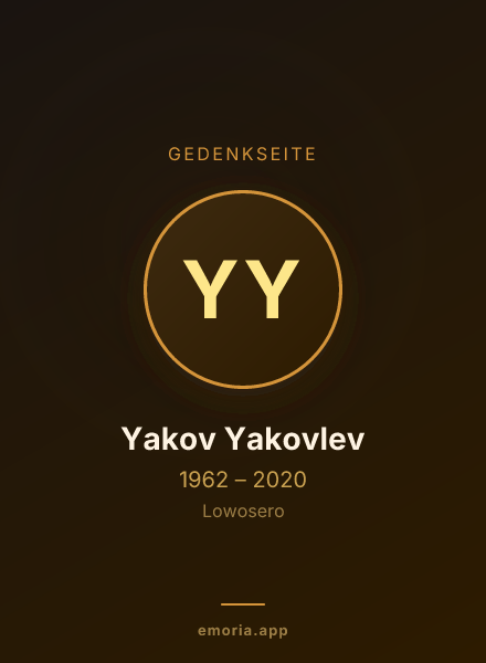 Gedenkportrait von Yakov Yakovlev