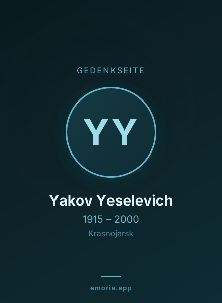 Gedenkportrait von Yakov Yeselevich