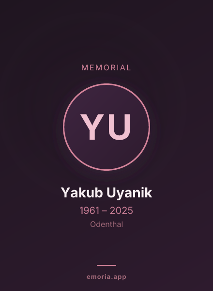 Memorial portrait of Yakub Uyanik