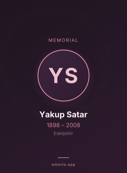 Memorial portrait of Yakup Satar