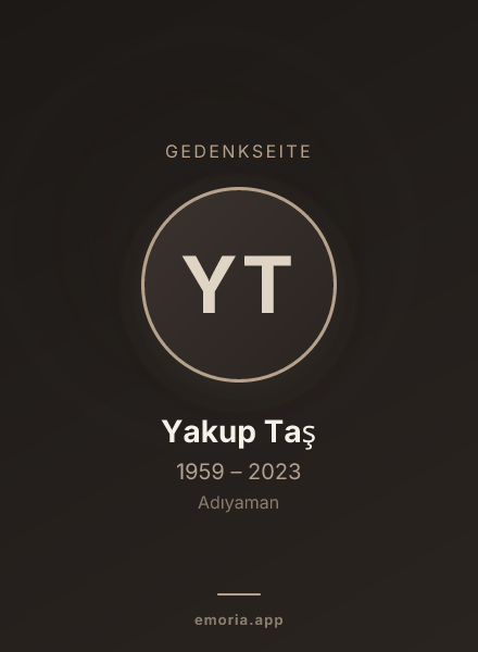 Gedenkportrait von Yakup Taş