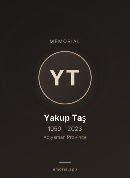 Memorial portrait of Yakup Taş