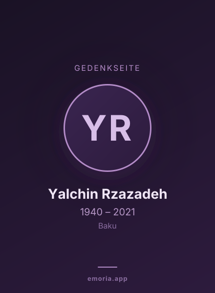 Gedenkportrait von Yalchin Rzazadeh