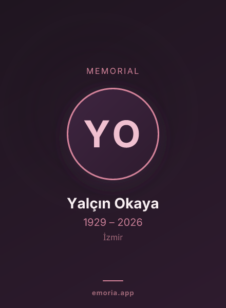 Memorial portrait of Yalçın Okaya