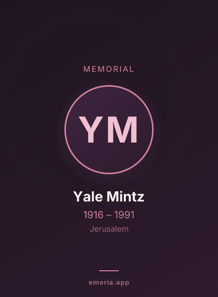 Memorial portrait of Yale Mintz