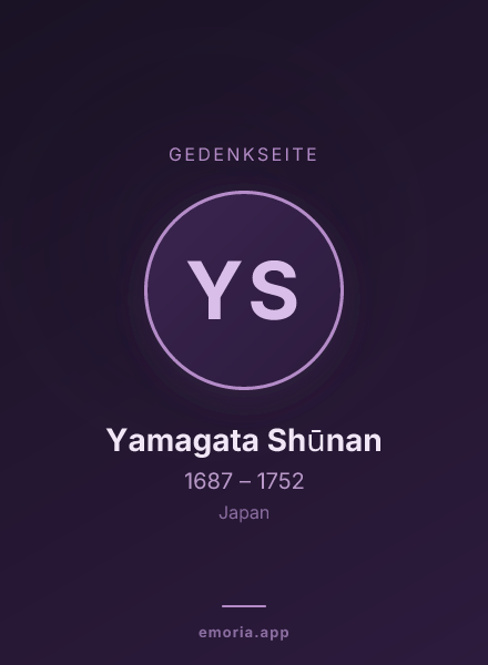 Gedenkportrait von Yamagata Shūnan