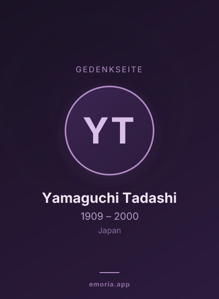 Gedenkportrait von Yamaguchi Tadashi