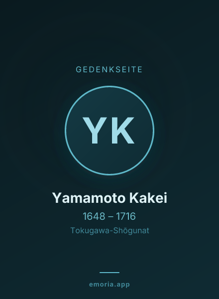Gedenkportrait von Yamamoto Kakei