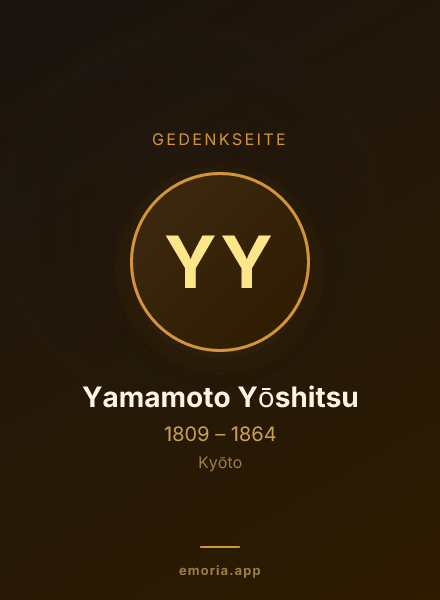Gedenkportrait von Yamamoto  Yōshitsu