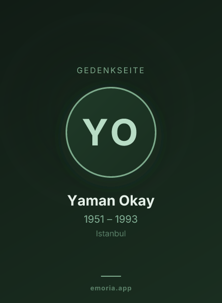 Gedenkportrait von Yaman Okay