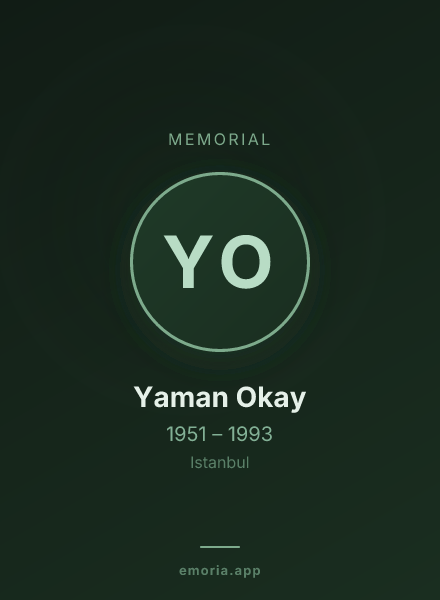 Memorial portrait of Yaman Okay
