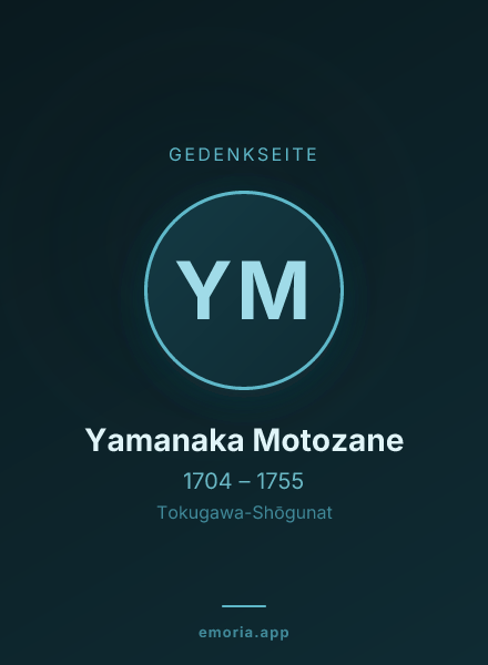 Gedenkportrait von Yamanaka Motozane