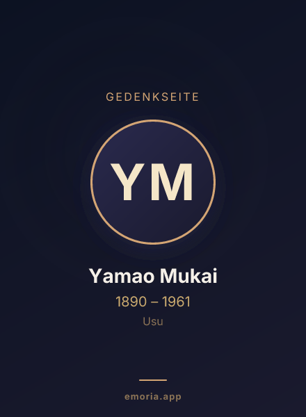 Gedenkportrait von Yamao Mukai