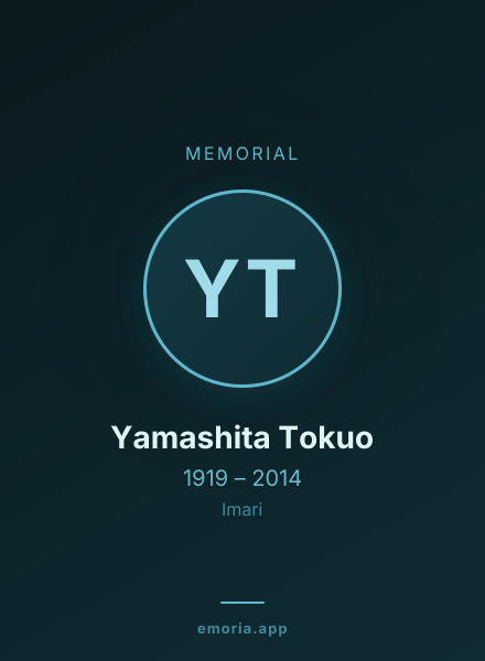 Memorial portrait of Yamashita Tokuo