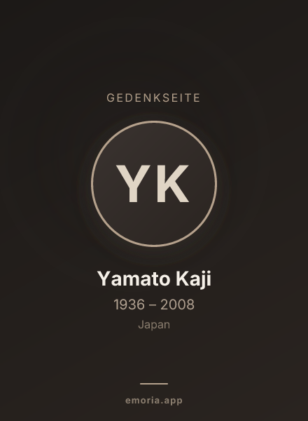 Gedenkportrait von Yamato Kaji