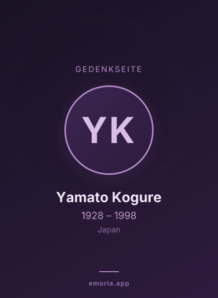 Gedenkportrait von Yamato Kogure