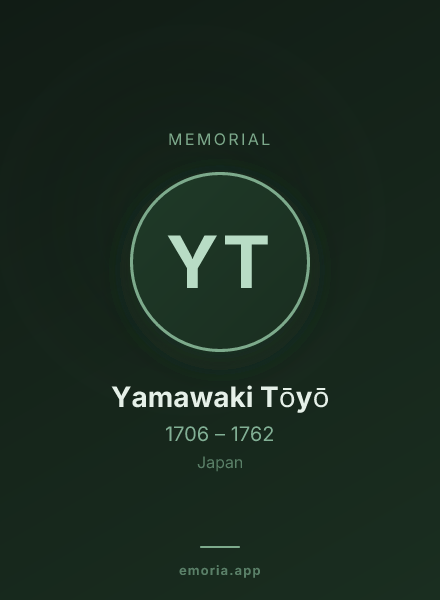 Memorial portrait of Yamawaki Tōyō
