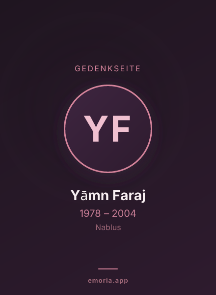 Gedenkportrait von Yāmn Faraj