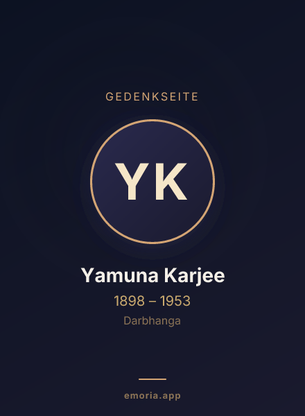 Gedenkportrait von Yamuna Karjee