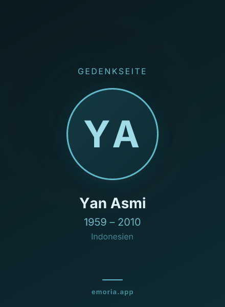 Gedenkportrait von Yan Asmi