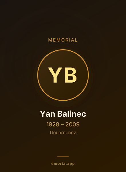 Memorial portrait of Yan Balinec