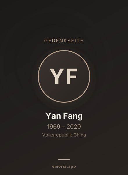 Gedenkportrait von Yan Fang