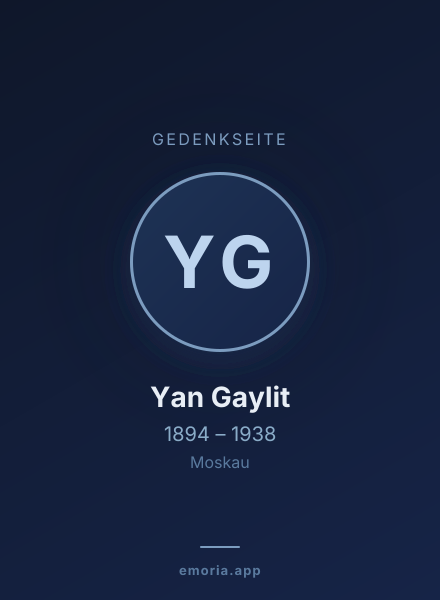 Gedenkportrait von Yan Gaylit