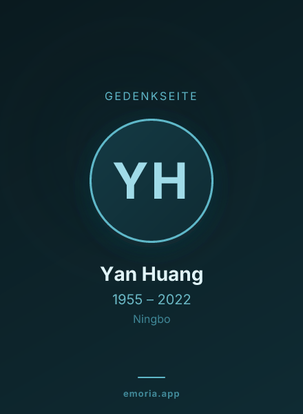 Gedenkportrait von Yan Huang